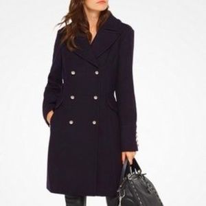 NWT MICHAEL Michael Kors Wool-Blend Peacoat